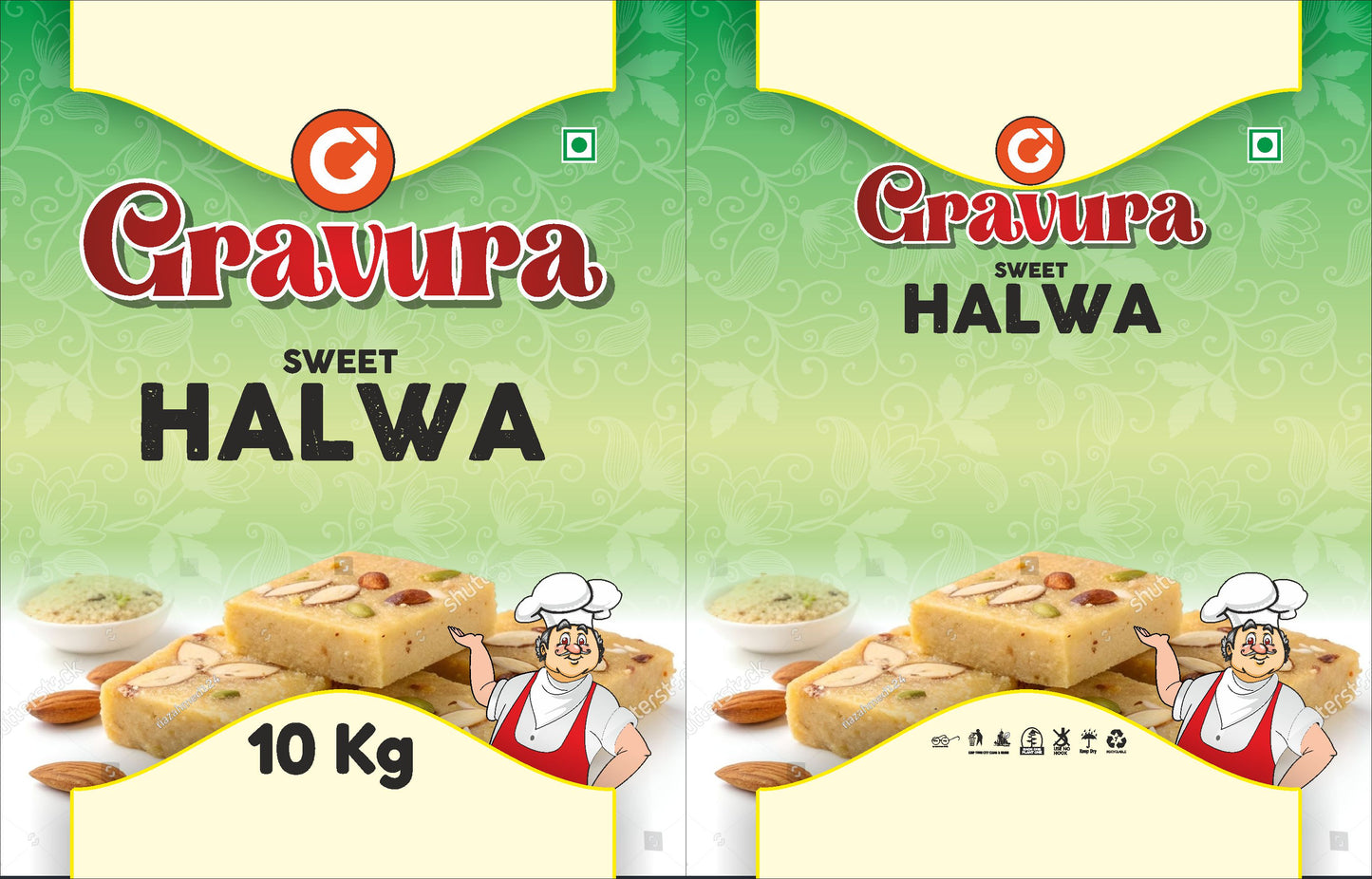 GR250 - Sweet Halwa Mawa Packaging Design Template